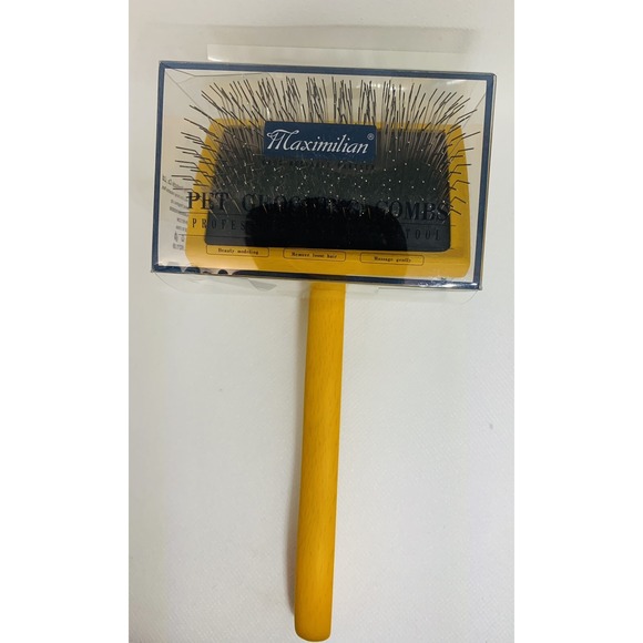 Brush for Dog, Slicker for Grooming, Groomgrip Coating, Yellow , Large NEW!!! - Picture 15 of 16